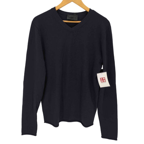 ディーゼルブラックゴールド DIESEL BLACK GOLD シルク混 エルボーパッチ vネックニット メンズ JPN:M