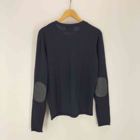 ディーゼルブラックゴールド DIESEL BLACK GOLD シルク混 エルボーパッチ vネックニット メンズ JPN:M