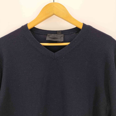 ディーゼルブラックゴールド DIESEL BLACK GOLD シルク混 エルボーパッチ vネックニット メンズ JPN:M