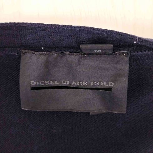 ディーゼルブラックゴールド DIESEL BLACK GOLD シルク混 エルボーパッチ vネックニット メンズ JPN:M