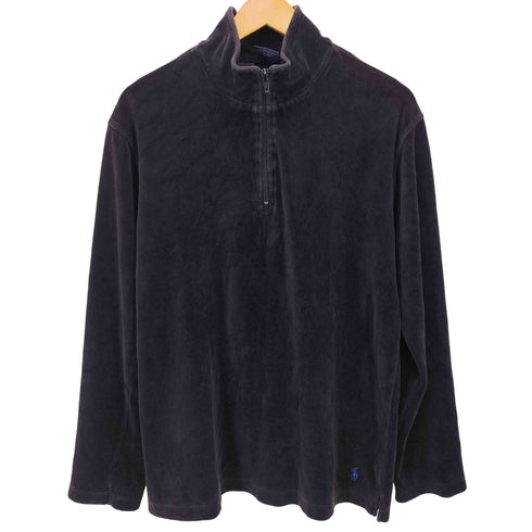 ポロラルフローレン POLO RALPH LAUREN ハーフジップベロアトレーナー メンズ M