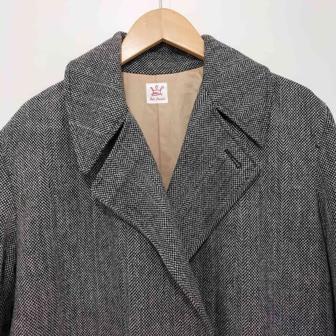 エフエーティー FAT FAT CLASSIC / MADE IN JAPAN ボタンレス ツイード ガウンコート メンズ