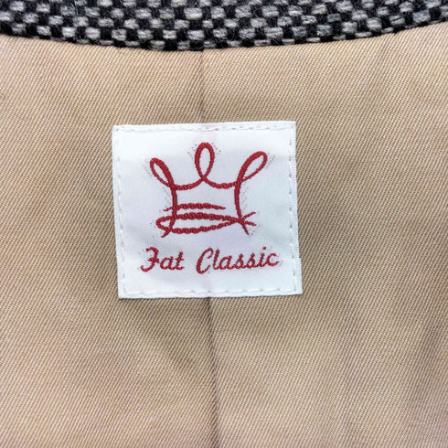 エフエーティー FAT FAT CLASSIC / MADE IN JAPAN ボタンレス ツイード ガウンコート メンズ