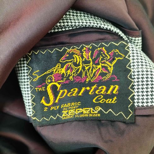 Spartan 千鳥格子 ステンカラーコート メンズ