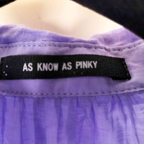 アズノゥアズピンキー AS KNOW AS PINKY シアーロングシャツワンピース レディース FREE
