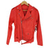 PU×POLYESTER フェイクレザー ダブルライダースジャケット メンズ import:XS
