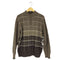 PURE CASHMERE チェック柄ハーフジップニット メンズ L