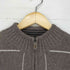 PURE CASHMERE チェック柄ハーフジップニット メンズ L