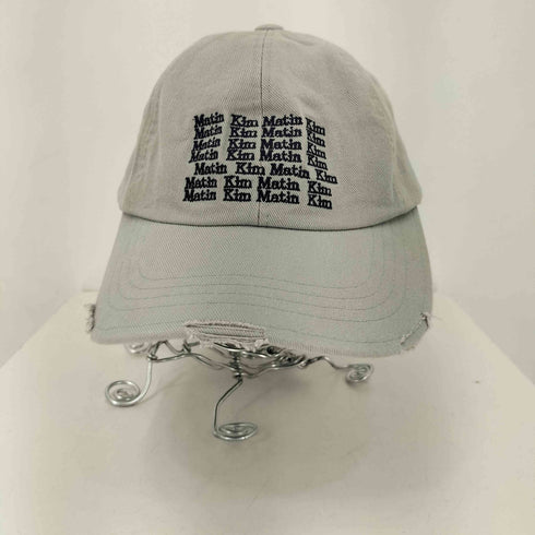 Matin Kim LETTERING BALL CAP IN CHARCOAL メンズ F