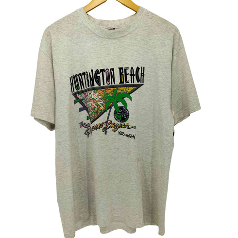 Yoo-neeK 90S シングルステッチ ショートスリーブ クルーネックTシャツ メンズ