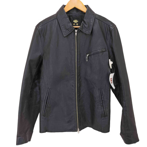 雅結 背面ペイントレザージャケット メンズ JPN:XL