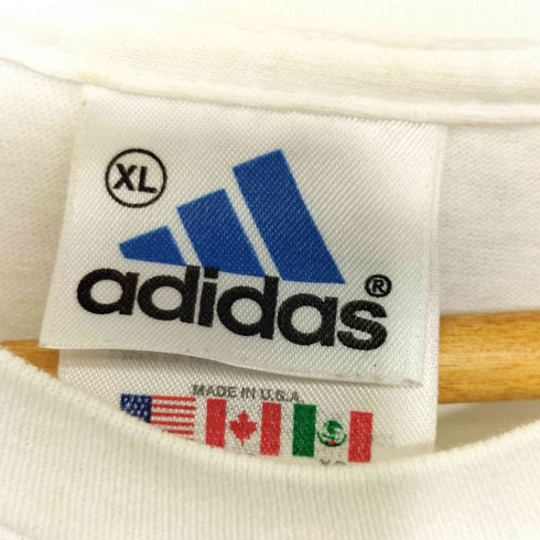 アディダス adidas 90-2000s 万国旗タグ パフォーマンスロゴ ロゴプリント ショートスリーブ クルーネックTシャツ メンズ JPN:XL