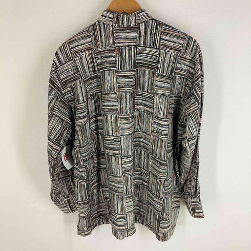 イッセイミヤケ ISSEY MIYAKE 1991AW 黒タグ 総柄 レーヨン 長袖シャツ メンズ M