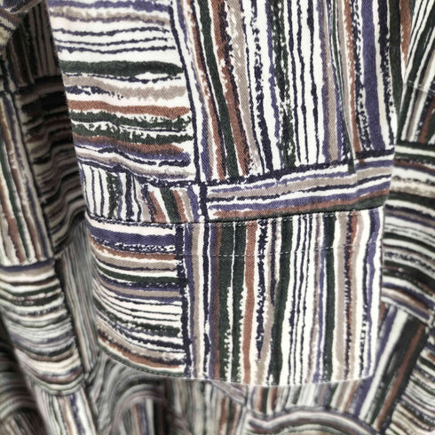 イッセイミヤケ ISSEY MIYAKE 1991AW 黒タグ 総柄 レーヨン 長袖シャツ メンズ M