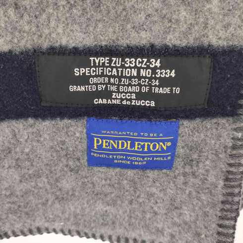 ペンドルトン PENDLETON TYPE ZU-33 CZ-34 マルチカラー ボーダー ウールコットン ブランケット ひざ掛け メンズ