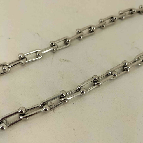 LHME 316L Moment リンクホースシューチェーンネックレス レディース