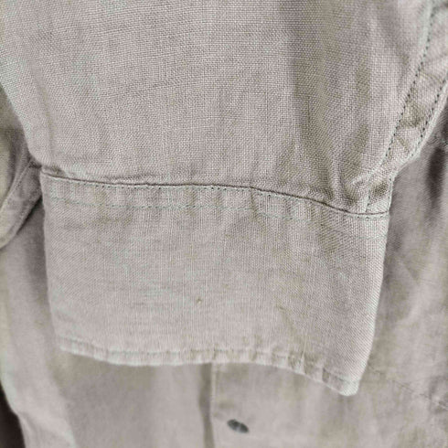 バナナリパブリック BANANA REPUBLIC 90S リネン100% バナリパ 長袖シャツ 無地 メンズ M
