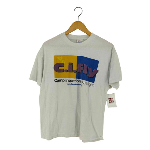 ヘインズ Hanes c.i.fly 企業ロゴ 両面プリントTシャツ メンズ import:M
