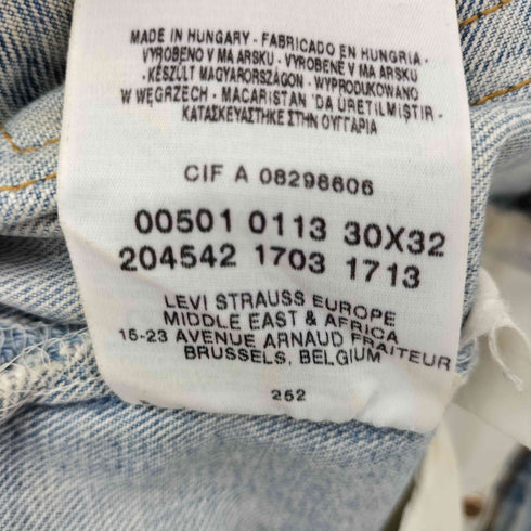 リーバイス Levis 00S MADE IN HUNGARY 501 0113 ボタンフライデニム 裾カットオフ メンズ 30