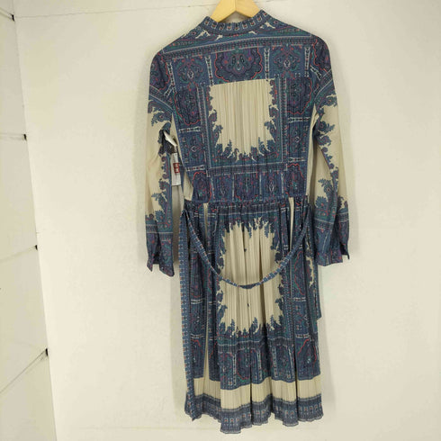 70s~ ilgwuタグ HAL FERMAN パターンプリーツワンピース MADE IN USA レディース