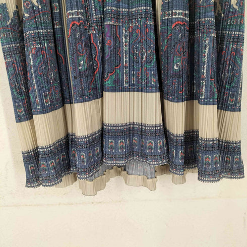 70s~ ilgwuタグ HAL FERMAN パターンプリーツワンピース MADE IN USA レディース