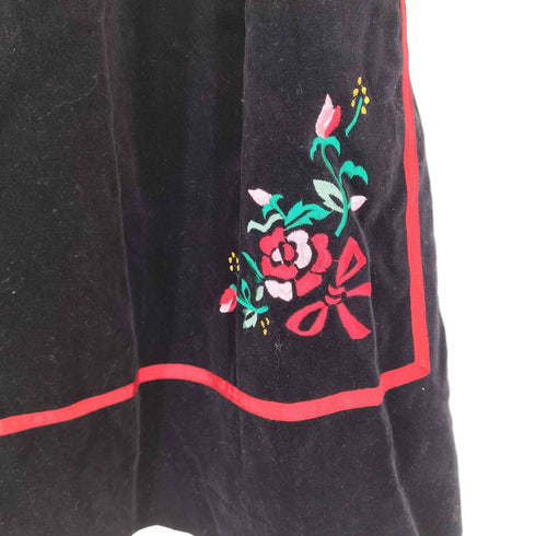 SUSAN BRISTOL 刺繍ベロアプリーツスカート レディース 6