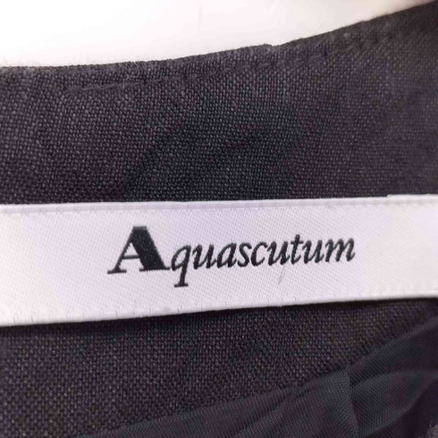 アクアスキュータム AQUASCUTUM レーヨン混 リネンノースリーブワンピース レディース 6