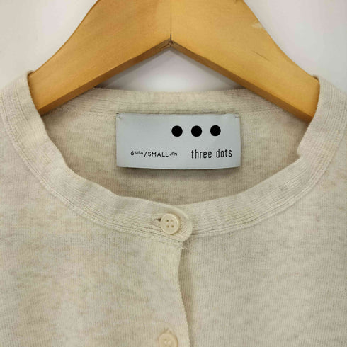 スリードッツ three dots Cotton melange l/s crew cardigan レディース JPN:S