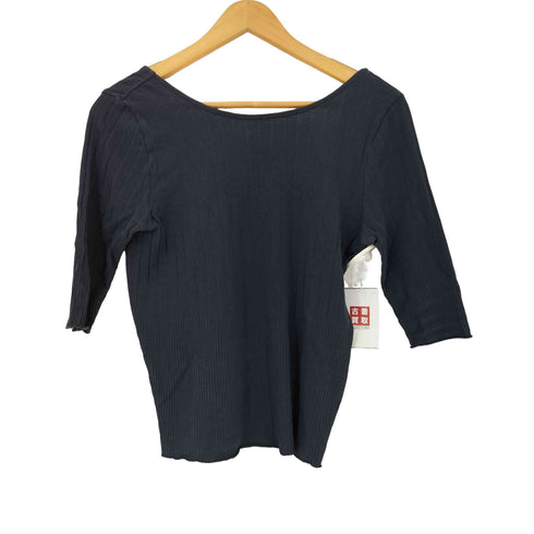 スリードッツ three dots High twisted rib half sleeve top レディース JPN:M