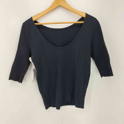 スリードッツ three dots High twisted rib half sleeve top レディース JPN:M