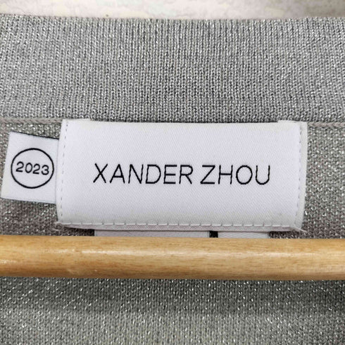 ザンダーゾウ XANDER ZHOU 2023 センターホールラメニット メンズ 44