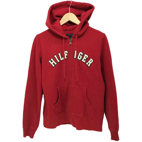 トミーヒルフィガー TOMMY HILFIGER ロゴ刺繍 ジップアップ フーディー レディース import:S