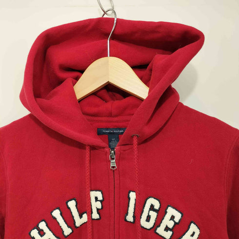 トミーヒルフィガー TOMMY HILFIGER ロゴ刺繍 ジップアップ フーディー レディース import:S