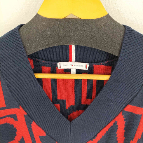 トミーヒルフィガー TOMMY HILFIGER スペルデザインVネックニット メンズ JPN:XS