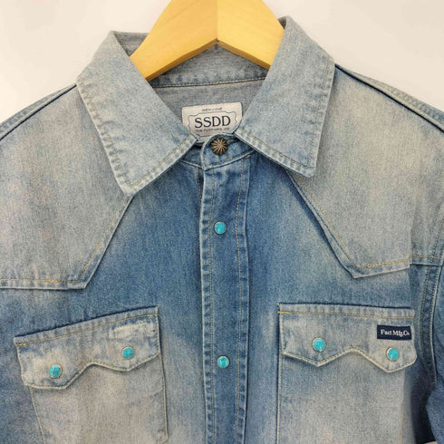 Fuct スナップボタン落書き加工 刺繍ウエスタンデニムシャツ メンズ JPN:M