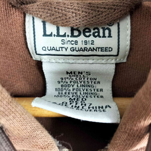 エルエルビーン L.L.Bean 90s 裏地ボア ロゴ刺繍 コットンジップアップフーディ メンズ