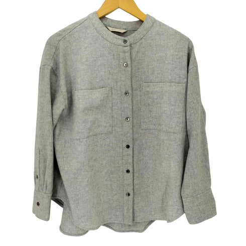 ジェナ JENA ウール混バンドカラーシャツ レディース FREE