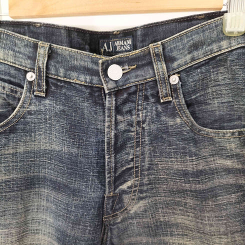 アルマーニジーンズ ARMANI JEANS ウォッシュ加工ストレートデニムパンツ Y2K メンズ 28