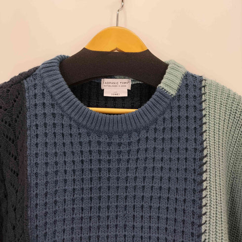 チャオパニックティピー CIAOPANIC TYPY パッチワークステッチリメイクニットプルオーバー メンズ ONE SIZE