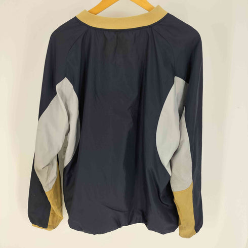 ナイキ NIKE センターロゴ刺繍 スウッシュ Vネックプルオーバー リップストップ サッカーピステ ナイロンジャケット メンズ JPN:XL