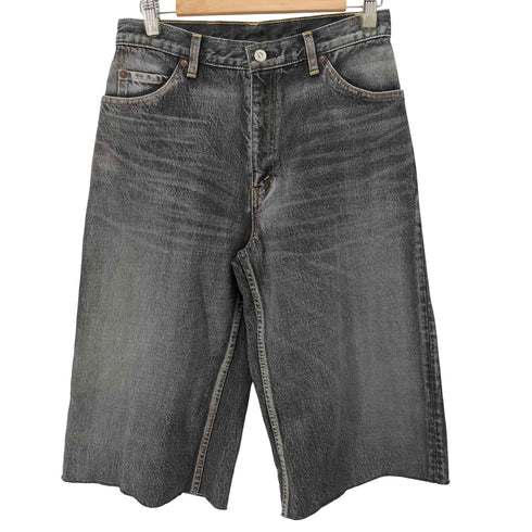 BONNY WOVEN ブラックデニム バギーショーツ Y2K レディース JPN:2
