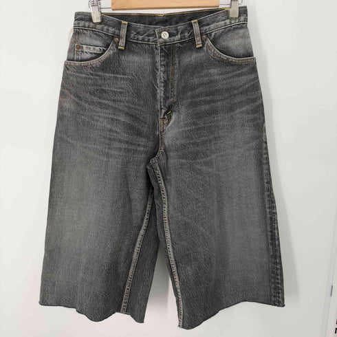 BONNY WOVEN ブラックデニム バギーショーツ Y2K レディース JPN:2