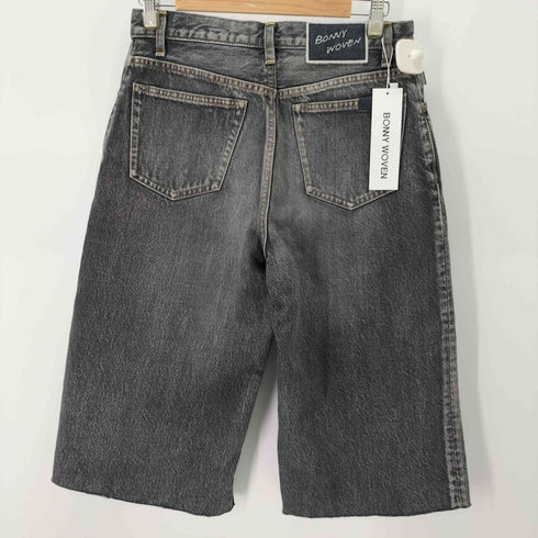 BONNY WOVEN ブラックデニム バギーショーツ Y2K レディース JPN:2