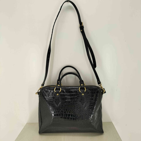 ヴィヴィアンウエストウッド Vivienne Westwood オーブ クロコ型押し エナメル 2way バッグ レディース