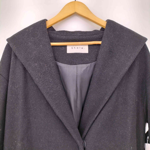 ストラ Stola. ショールカラー フーデッドロングコート レディース JPN:38