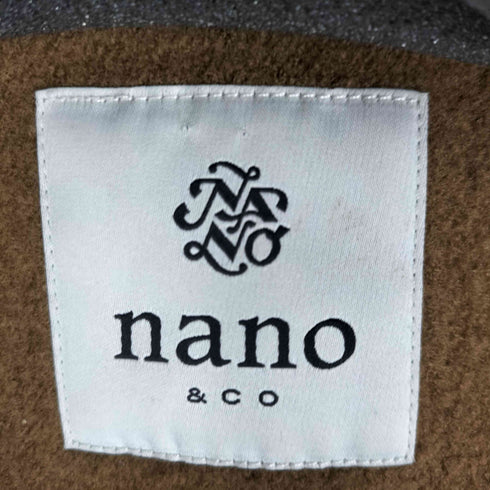 ナノユニバース NANO universe ノーカラー 比翼 ハーフコート レディース 38