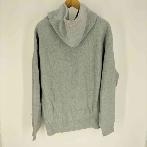 チャンピオン Champion 青単 復刻 REVERSE WEAVE リバースウィーブ ロゴ刺繍 目なし ポリコットン プルオーバーパーカー メンズ import:L