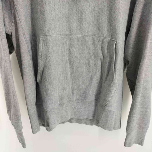 チャンピオン Champion 青単 復刻 REVERSE WEAVE リバースウィーブ ロゴ刺繍 目なし ポリコットン プルオーバーパーカー メンズ import:L