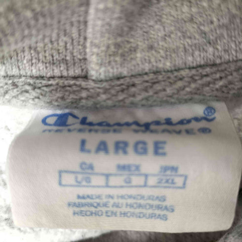 チャンピオン Champion 青単 復刻 REVERSE WEAVE リバースウィーブ ロゴ刺繍 目なし ポリコットン プルオーバーパーカー メンズ import:L