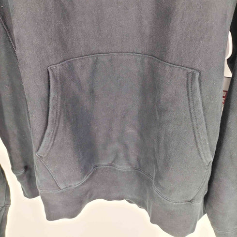 チャンピオン Champion 青単 復刻 REVERSE WEAVE リバースウィーブ ロゴ刺繍 目なし ポリコットン プルオーバーパーカー メンズ import:L